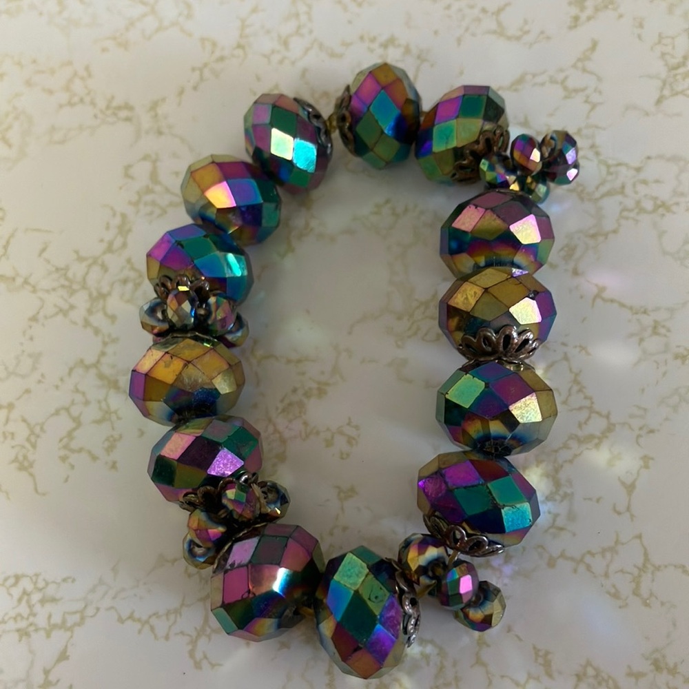 Iridescent Beaded Bracelet